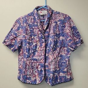 Vintage Hawaiian Airlines Stewardess Shirt L